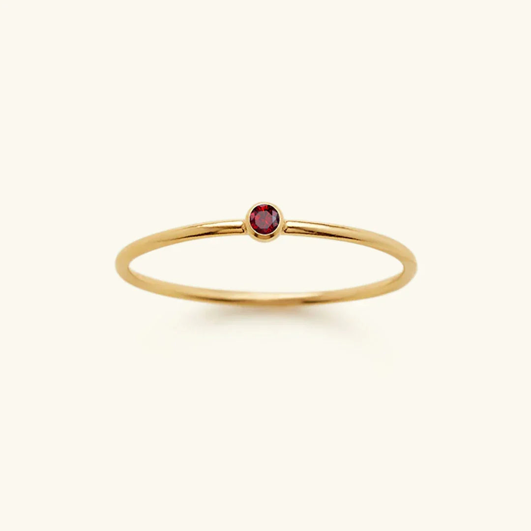 [GALE]Amelia Birthstone Stacker Ring