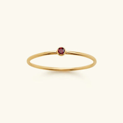 [GALE]Amelia Birthstone Stacker Ring