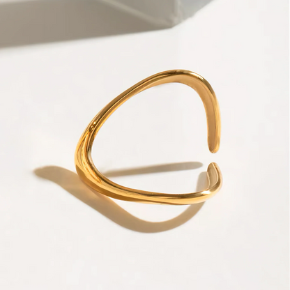 [GALE]Paisley Gold Arc Ring