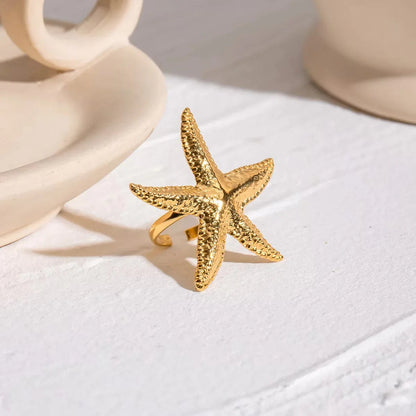 [GALE]Seabreeze Gold Starfish Ring