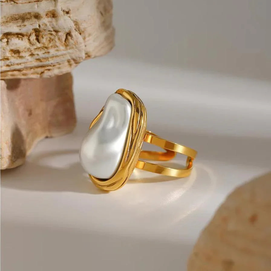[GALE]Charis Gold Pearl Ring