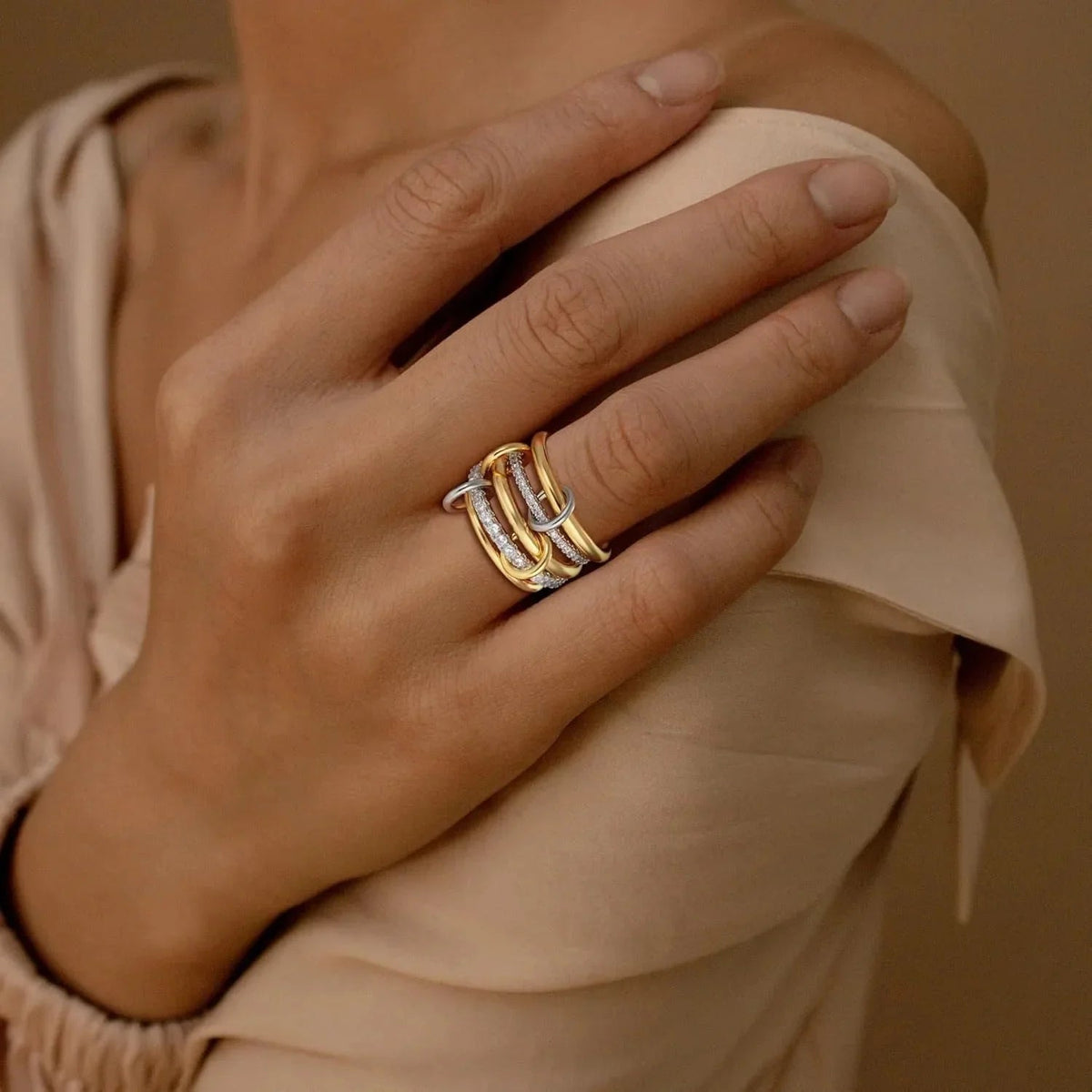 [GALE]Vera Stacked Diamond Ring