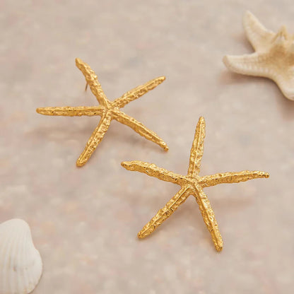 [GALE]Claudia Gold Starfish Earrings