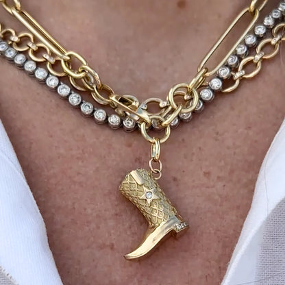 [GALE]Makayla Gold Boot Pendant