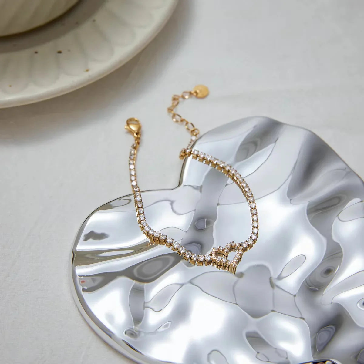 [GALE]Patrice Diamond Heart Bracelet