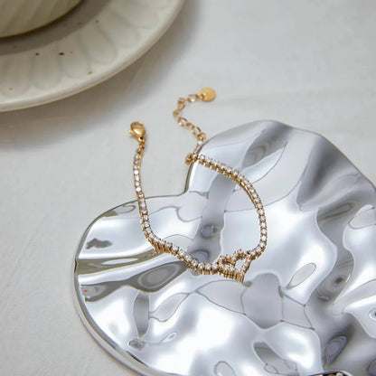 [GALE]Patrice Diamond Heart Bracelet
