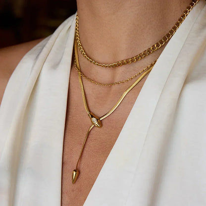 [GALE]Ysolde Gold Chain Necklace