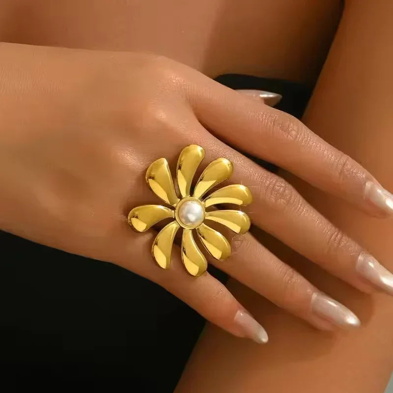 [GALE]Bellemare Floral Gold Ring