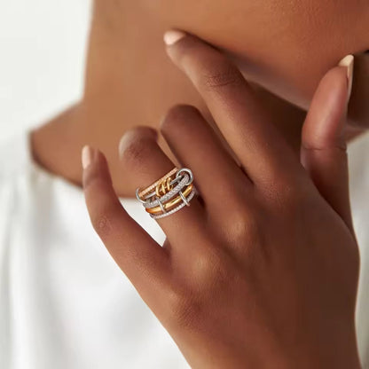 [GALE]Collina Stacked Diamond Ring