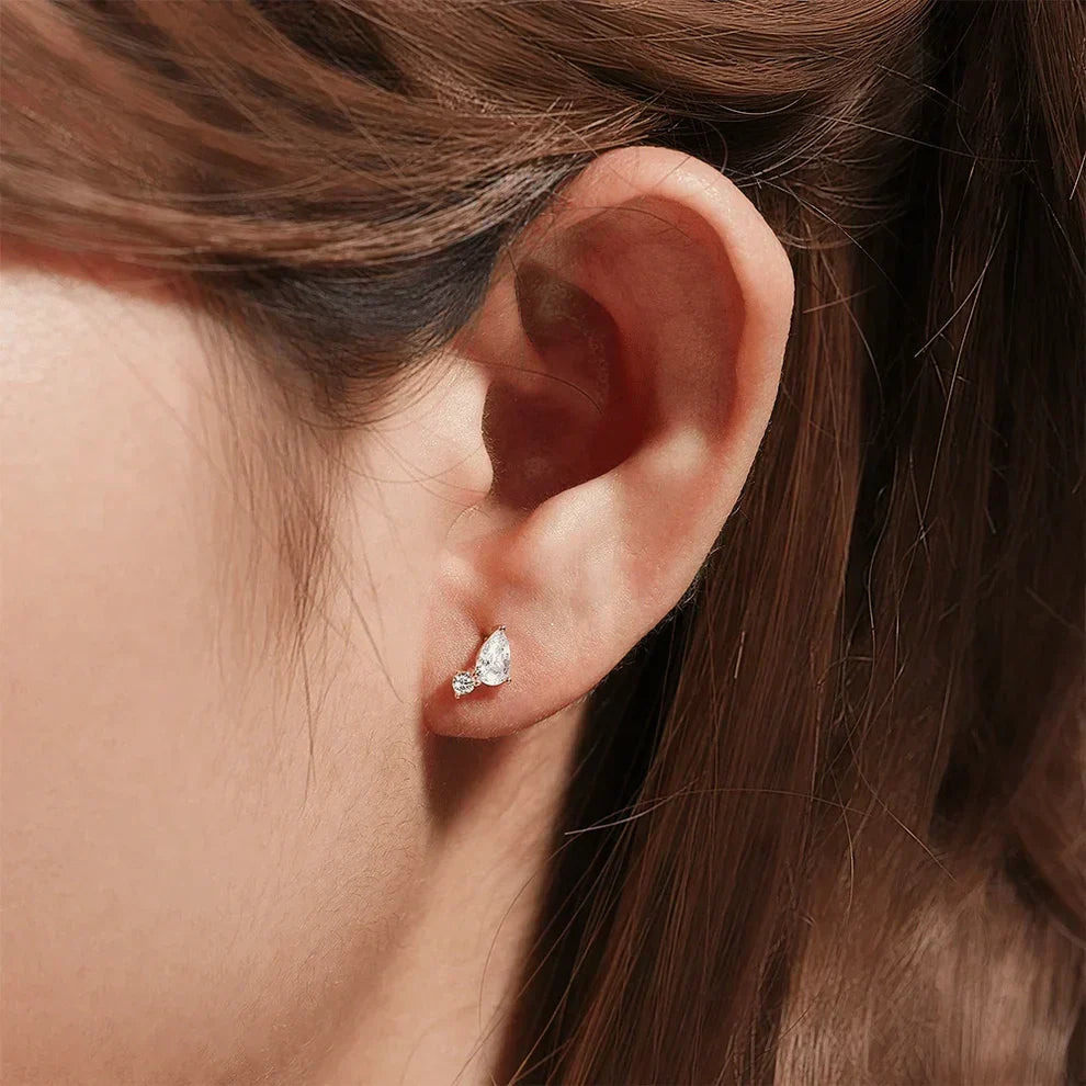 [GALE]Kate Flat Back Diamond Stud