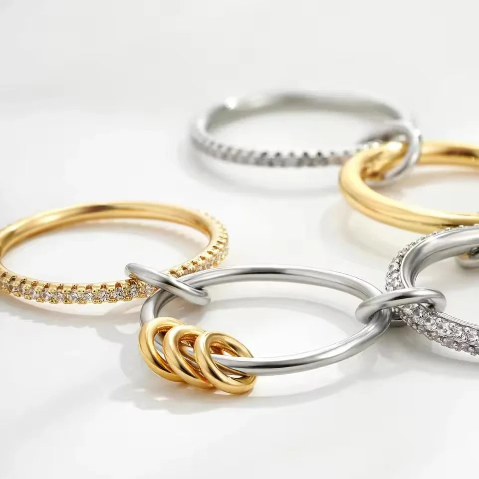 [GALE]Collina Stacked Diamond Ring