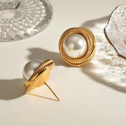 [GALE]Aqua Freshwater Pearl Earrings