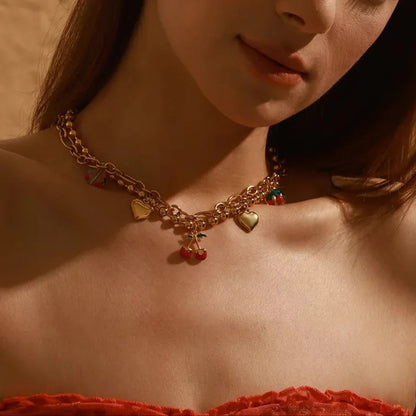 [GALE]Kai Gold Cherry Necklace