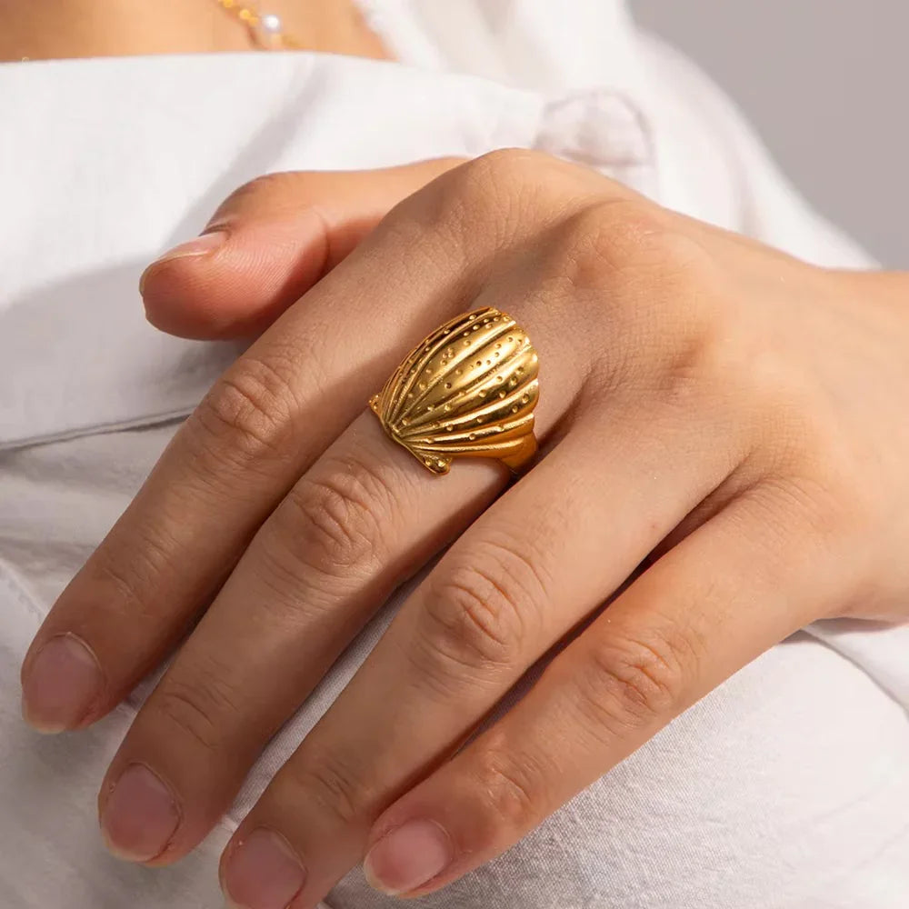 [GALE]Aloha Gold Seashell Ring