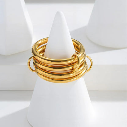 [GALE]Alexandria Two-Tone Stacked Ring
