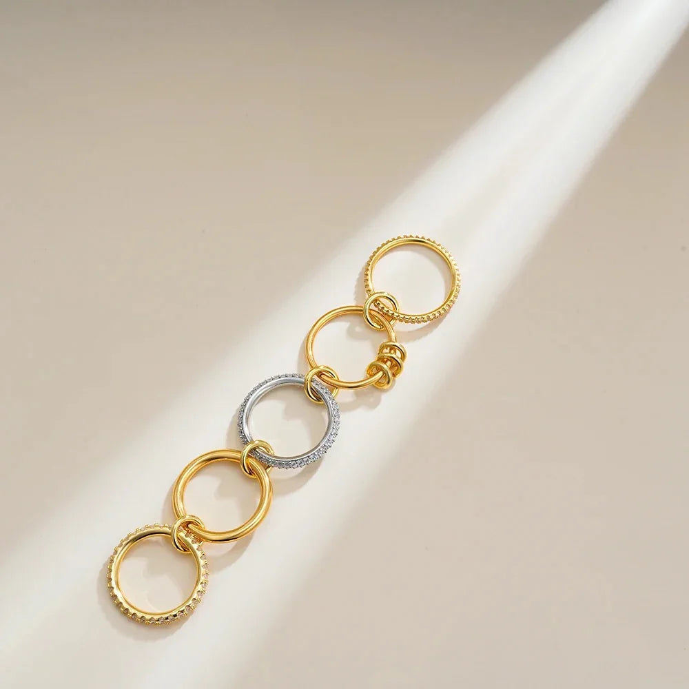[GALE]Blaise Stacked Diamond Ring