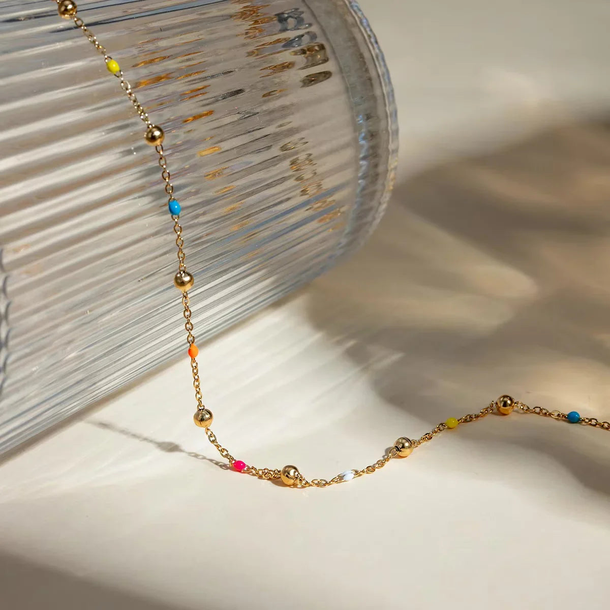 [GALE]Amphitrite Gold Chain Bead Necklace