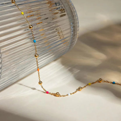 [GALE]Amphitrite Gold Chain Bead Necklace