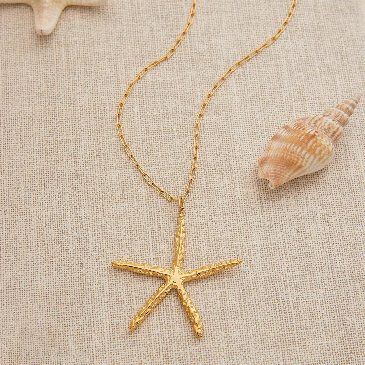 [GALE]Claudia Gold Starfish Necklace