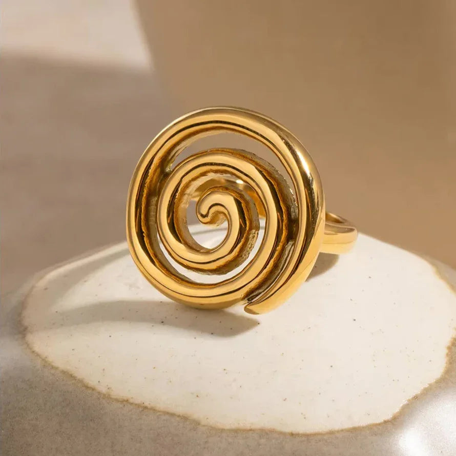 [GALE]Christy Spiral Gold Ring
