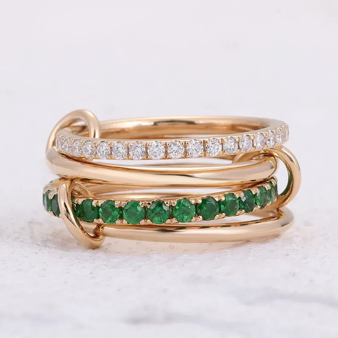 [GALE]Imani Stacked Diamond Ring