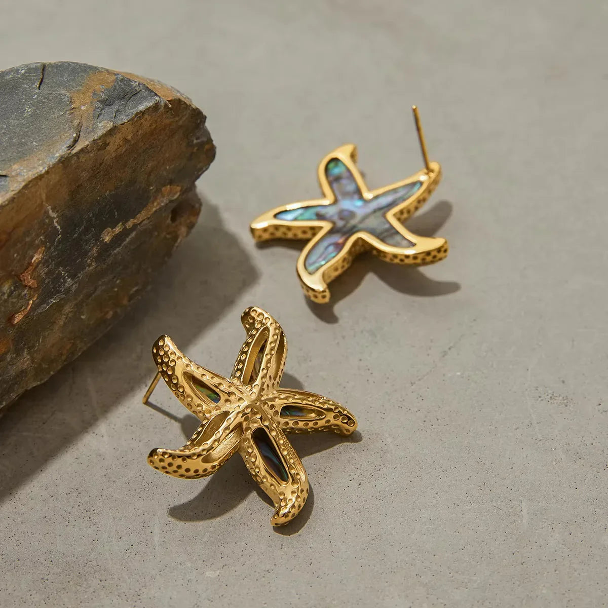 [GALE]Aquatta Gold Starfish Earrings