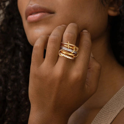[GALE]Blaise Stacked Diamond Ring