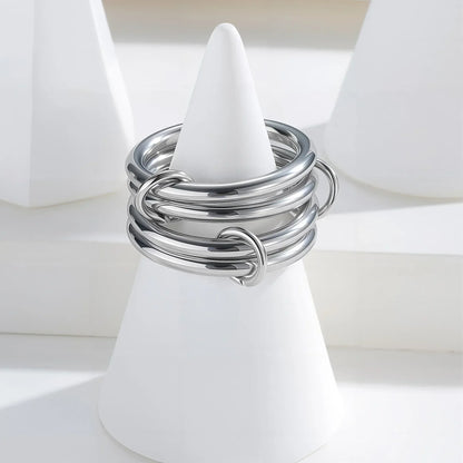 [GALE]Alexandria Two-Tone Stacked Ring