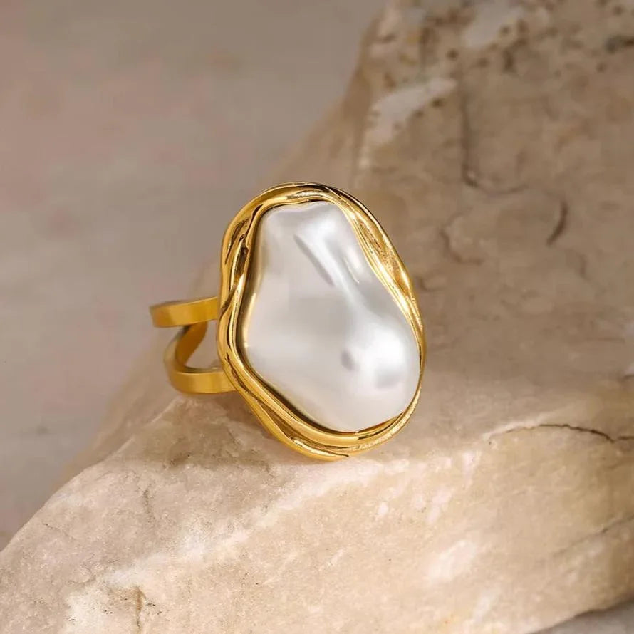 [GALE]Charis Gold Pearl Ring