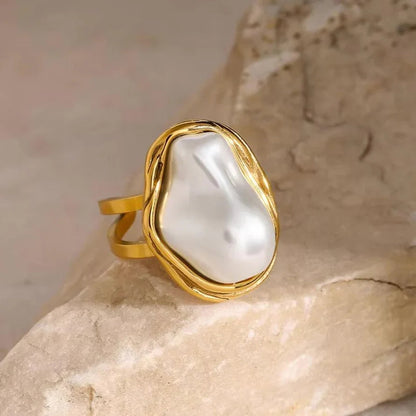 [GALE]Charis Gold Pearl Ring