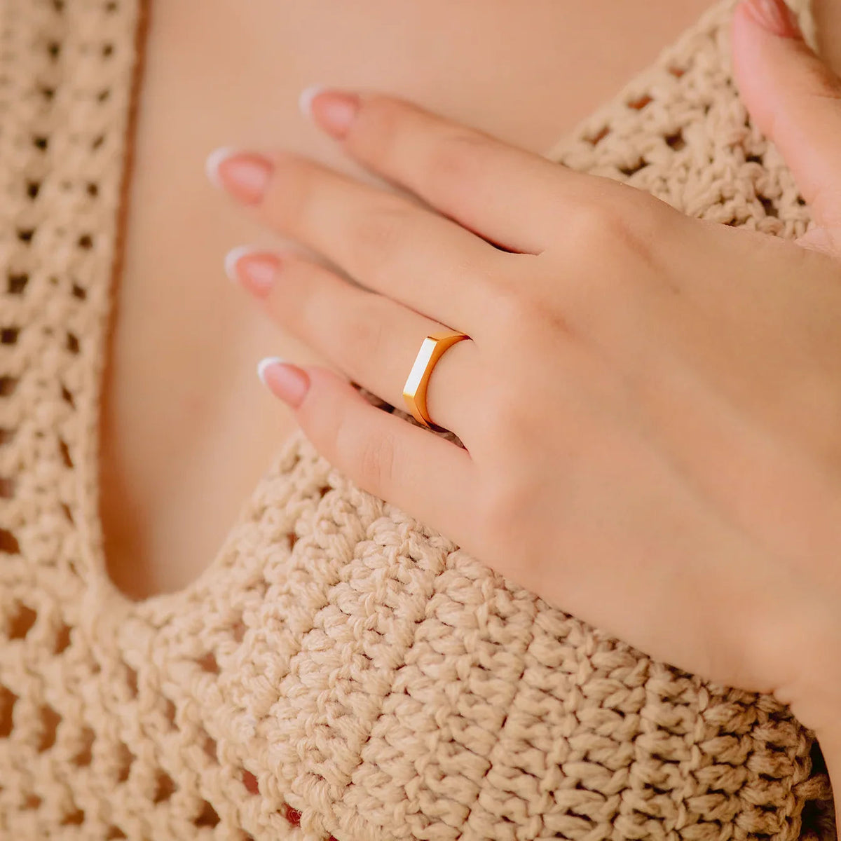 [GALE]Sasha Geometric Gold Ring