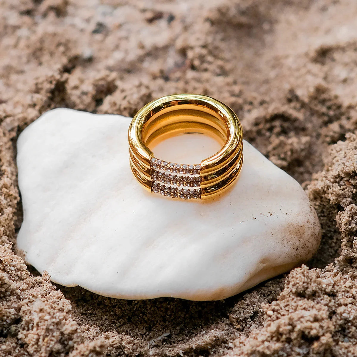[GALE]Serenity Diamond Gold Ring