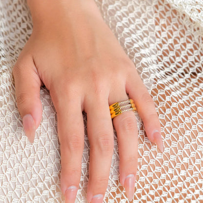 [GALE]Serenity Diamond Gold Ring