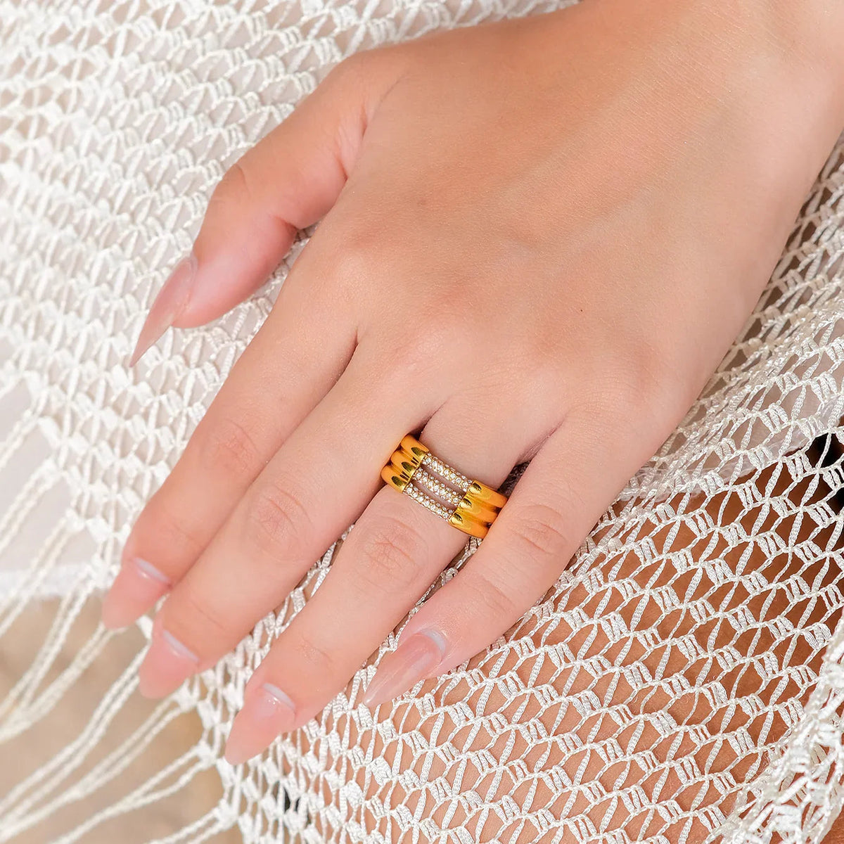 [GALE]Serenity Diamond Gold Ring