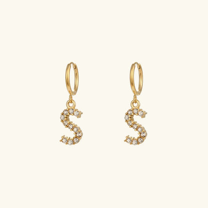 [GALE]Wilhemina Initial Letter Earrings