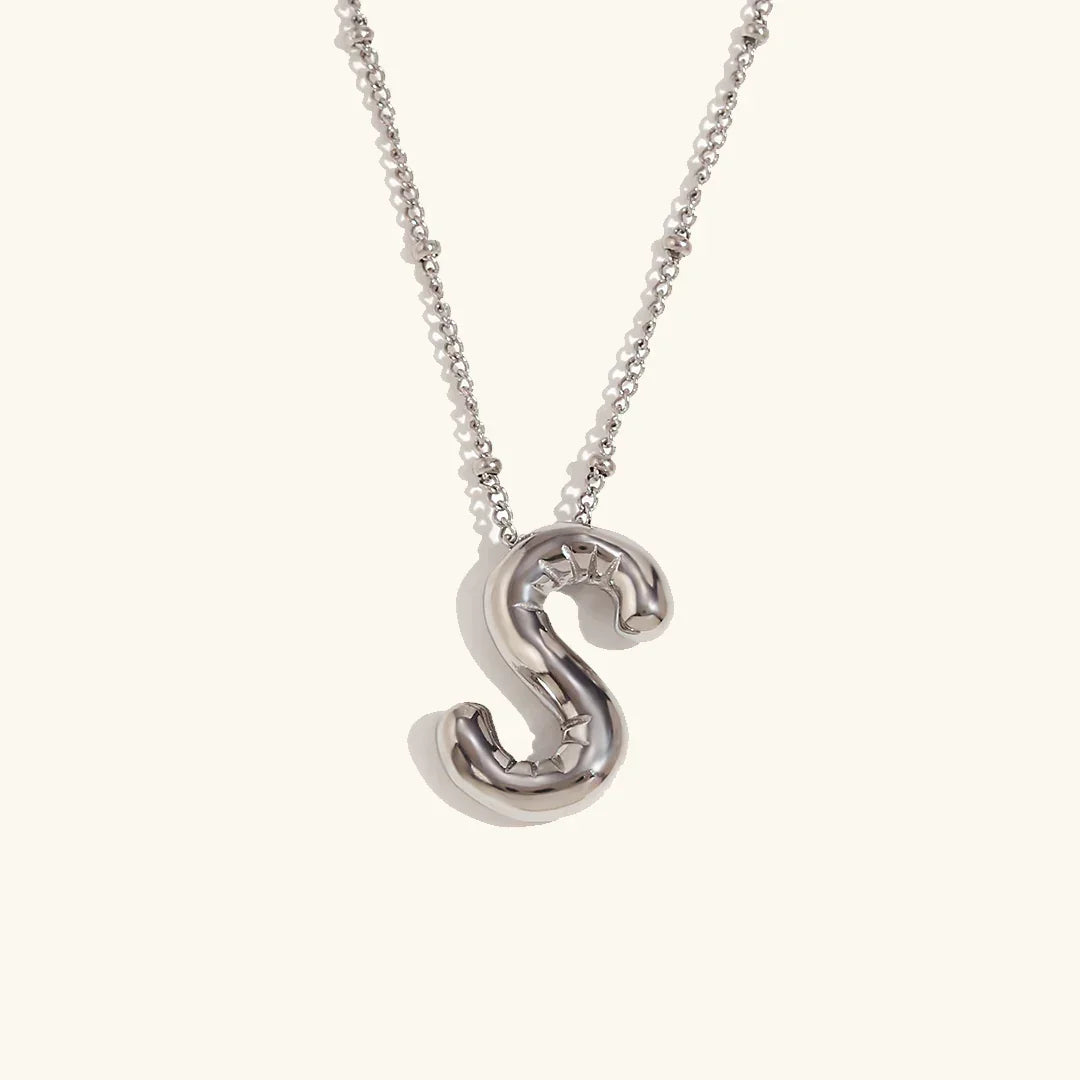 [GALE]Balloon Gold Initial Necklace