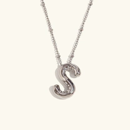 [GALE]Balloon Gold Initial Necklace