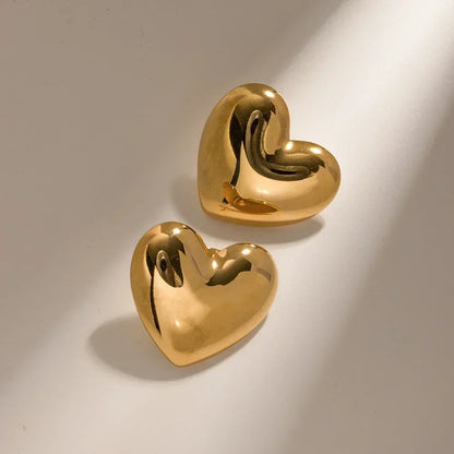 [GALE]Aubree Gold Heart Earrings