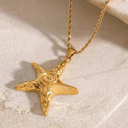 [GALE]Tammy Gold Starfish Necklace