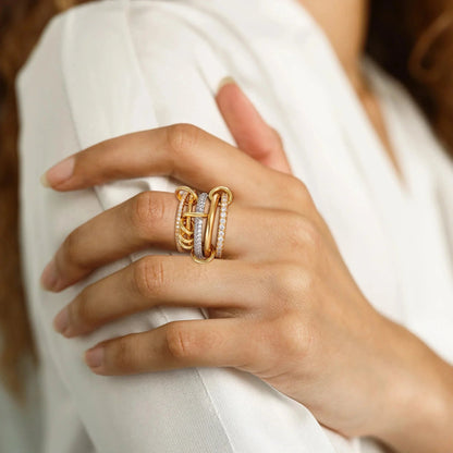 [GALE]Blaise Stacked Diamond Ring