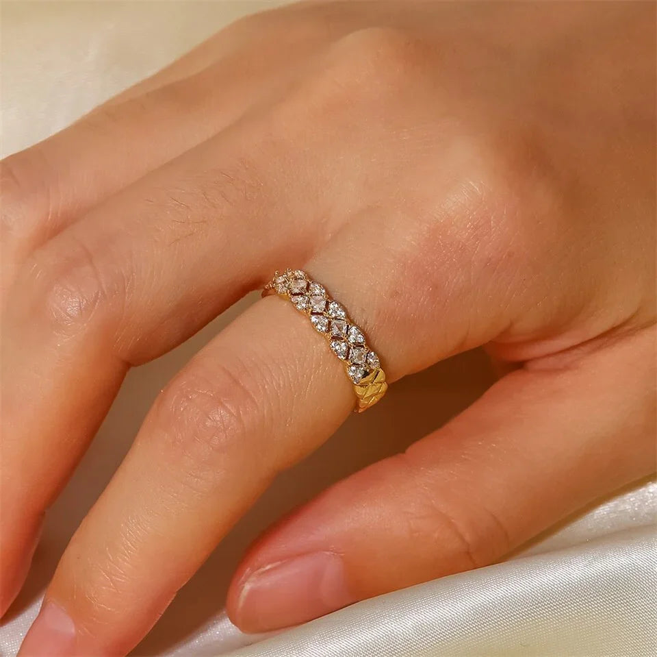[GALE]Camille Gold Patterned Ring