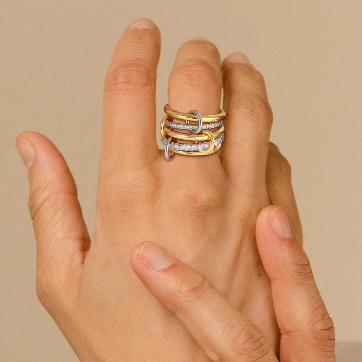 [GALE]Vera Stacked Diamond Ring