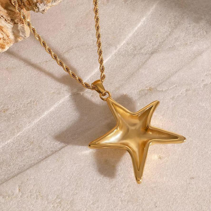 [GALE]Tammy Gold Starfish Necklace