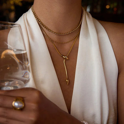 [GALE]Zarelle Gold Serpentine Pendant