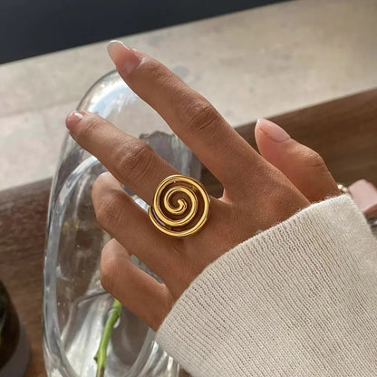 [GALE]Christy Spiral Gold Ring