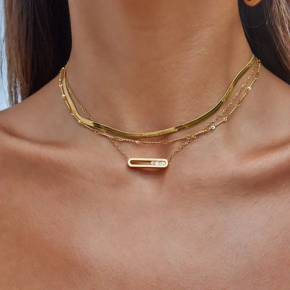 [GALE]Abby Sculpted Gold Pendant