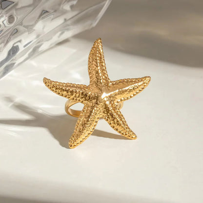 [GALE]Seabreeze Gold Starfish Ring