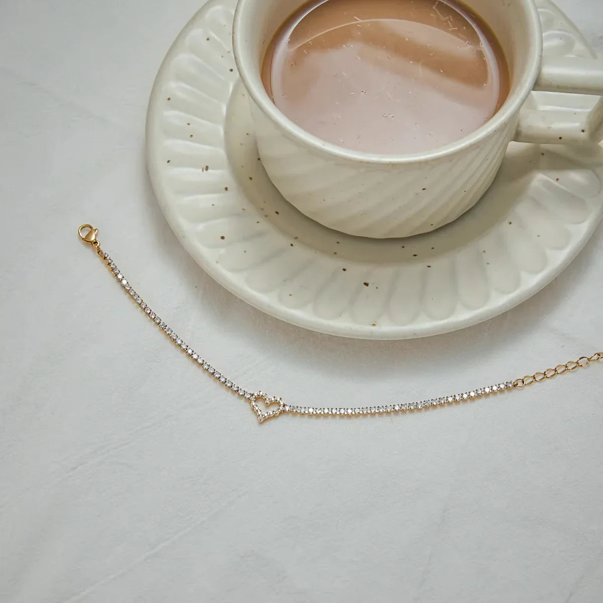 [GALE]Patrice Diamond Heart Bracelet