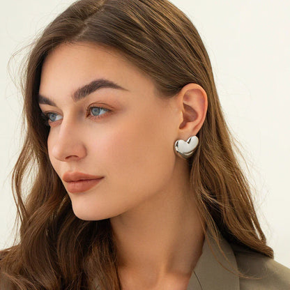 [GALE]Aubree Gold Heart Earrings