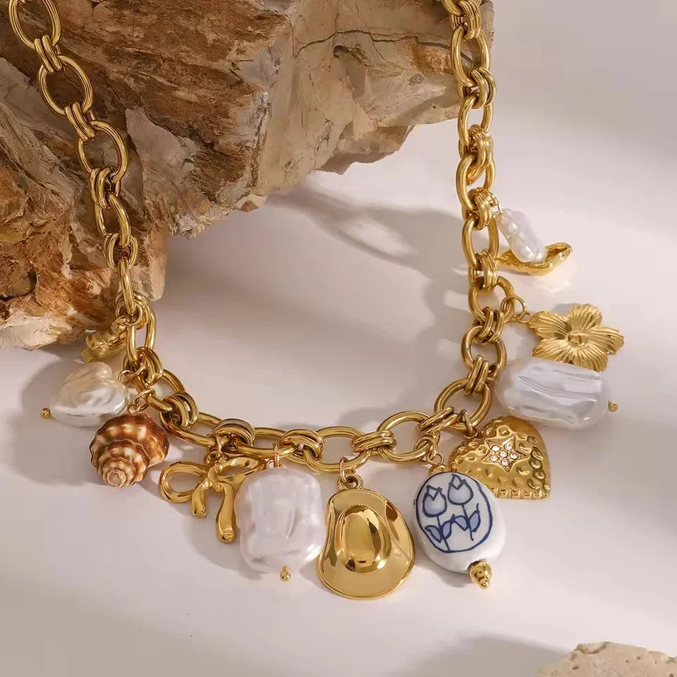 [GALE]Wavecrest Ocean-Inspired Necklace